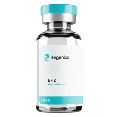 A bottle of B12-injected egenics vitamin c.
