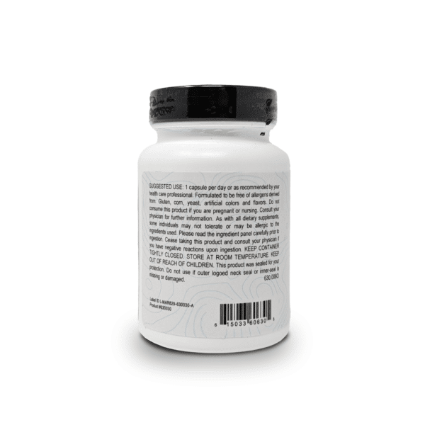 The back of a bottle with a label on it, containing information about SUPPLEMENTS and minerals.