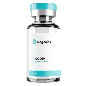 Black Friday 2025 A bottle of CoQ10 vitamin injections.
