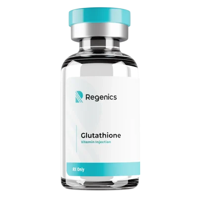 A bottle of Glutathione on a white background.