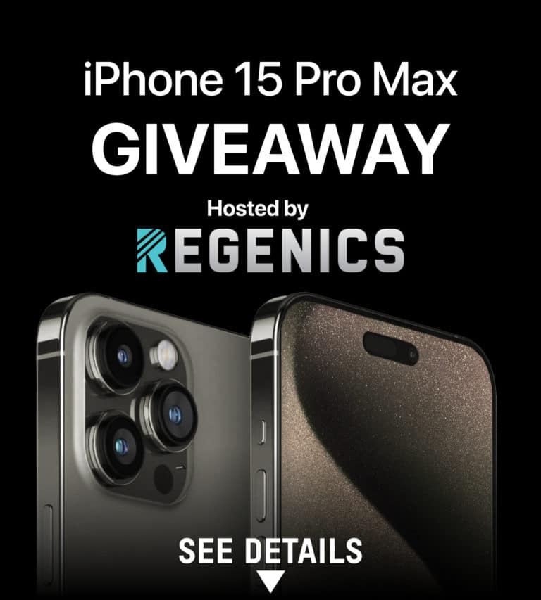 REGENICS IPHONE 15 PRO MAX GIVEAWAY