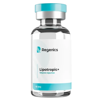 A vial of Regenics BioBoost Plus injections for weight loss.