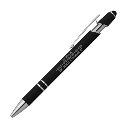 A black Stylus Pen on a white background.